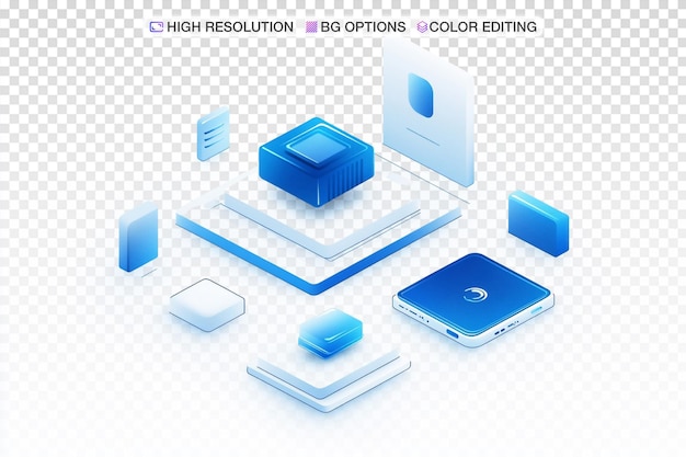 Modernes Technologie-Logo-Design mit gradienten blauen Elementen