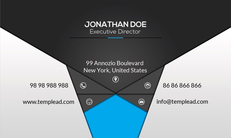 PSD modernes visitenkarten-design für jonathan doe