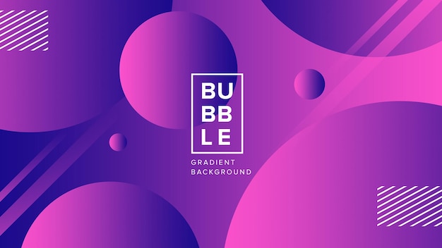 Moderní fialové gradientní pozadí s bublinami