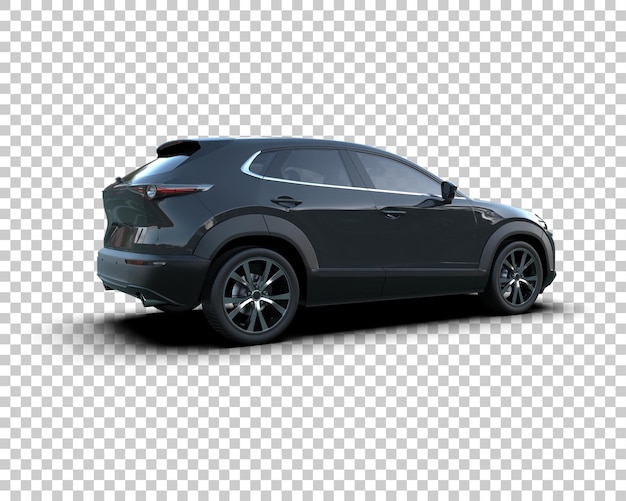 Moderní SUV izolované na pozadí, 3D renderování ilustrace