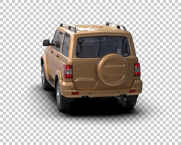 Moderní SUV izolované na pozadí, 3D renderování ilustrace