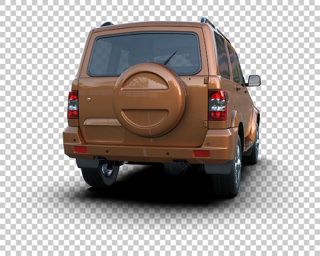 Moderní SUV izolované na pozadí, 3D renderování ilustrace