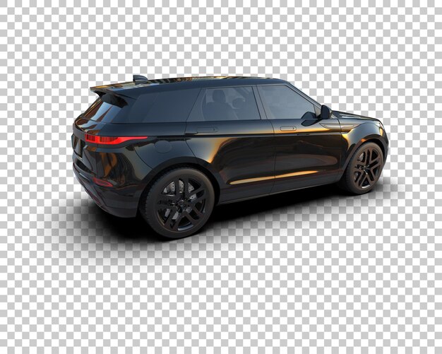 Moderní SUV izolované na pozadí, 3D renderování ilustrace