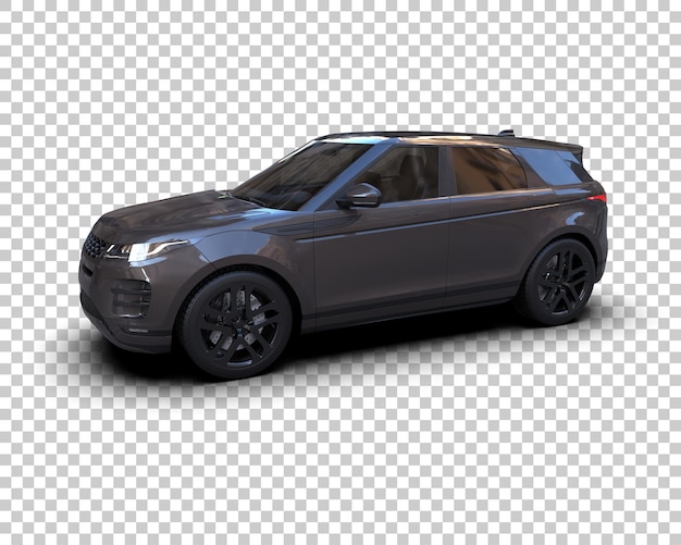 Moderní SUV izolované na pozadí, 3D renderování ilustrace