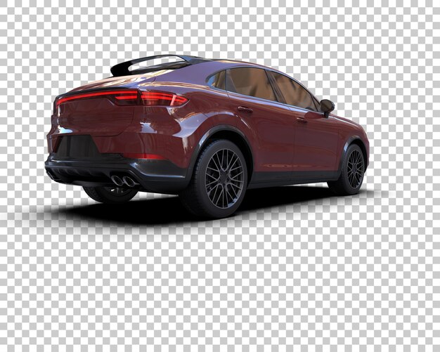 Moderní SUV izolované na pozadí, 3D renderování ilustrace