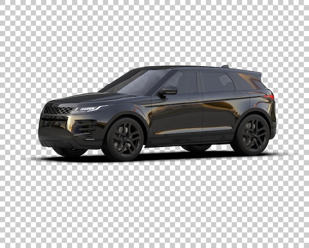 Moderní SUV izolované na pozadí, 3D renderování ilustrace