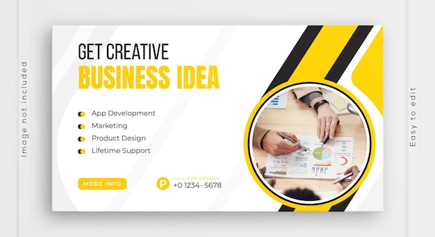 Moderno Business Web Banner Template Marketing Corporativo Startup Online Promoção cabeçalhos do site
