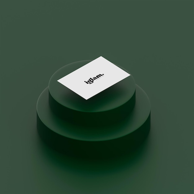 Moderno cartão de visita minimalista elegante Modelo de maquete de design PSD