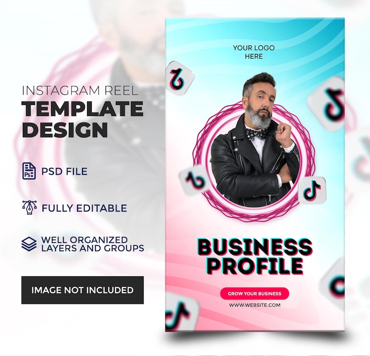 PSD moderno diseño de plantillas de historias de instagram para tiktok plantillas de carteles para historias de redes sociales