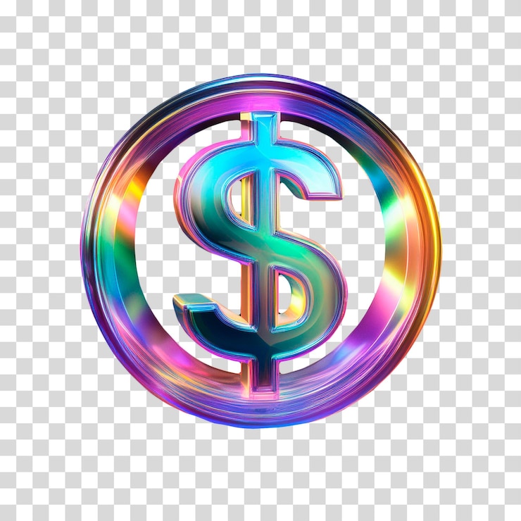 PSD moderno holográfico 3d icono de señal de bitcoin aislado y de alta tecnología