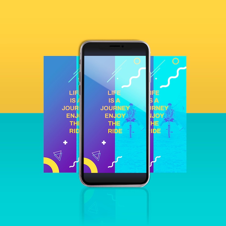 PSD moderno, instagram, poste, modelo, com, smartphone