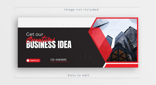 Moderno y limpio Modelo de banner de portada de Facebook para negocios corporativos mínimos