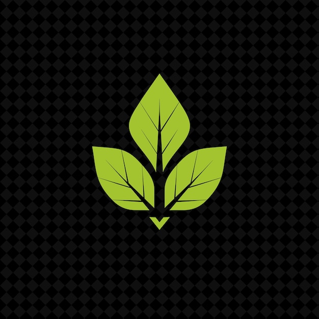 Moderno logotipo de monograma de hoja de hiedra con patrón geométrico y diseños vectoriales de plantas creativas