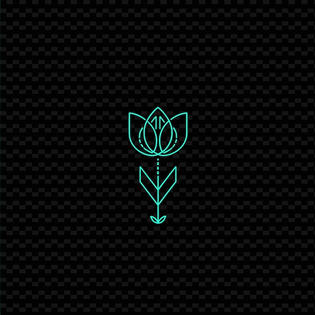 PSD moderno logotipo de monograma de tulipán con diseño vectorial creativo decorativo de la colección de la naturaleza