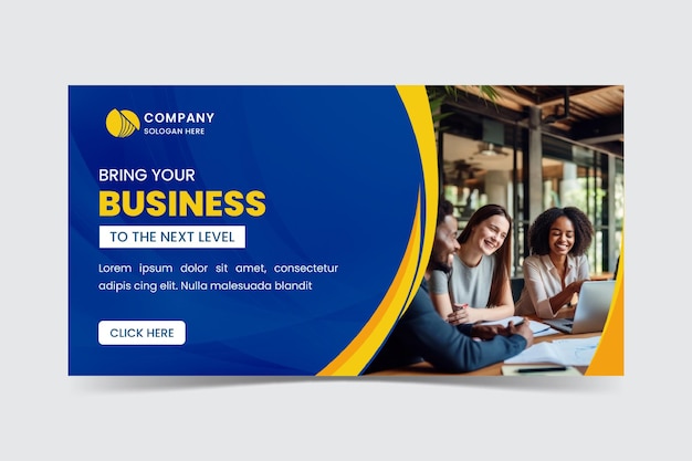 Moderno modello di banner di marketing aziendale con design professionale