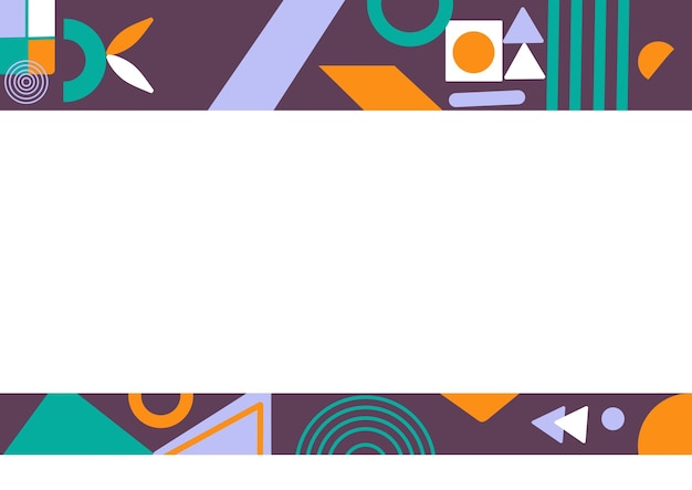 Moderno modello di certificato geometrico con un design unico e colorato