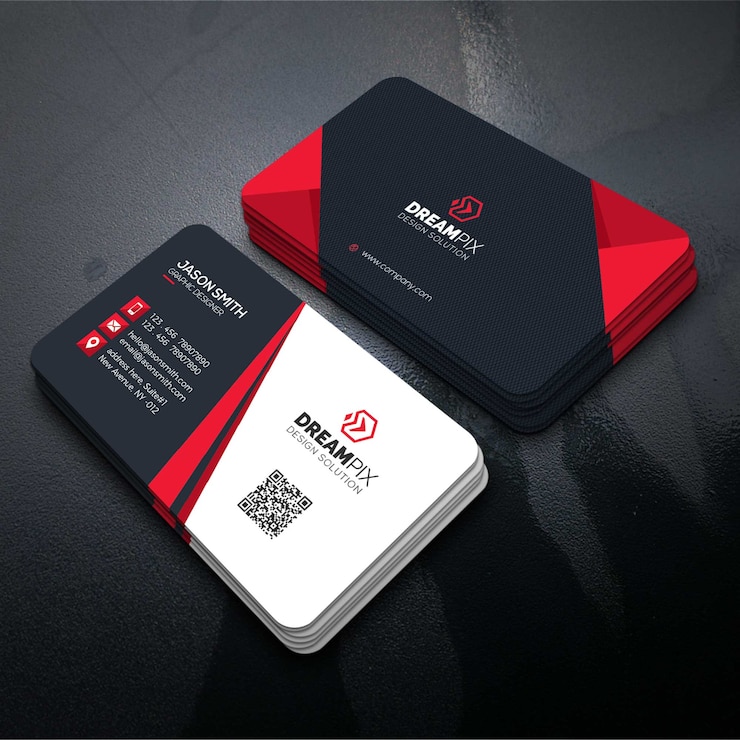 PSD moderno modelo de cartão de visita com design abstrato