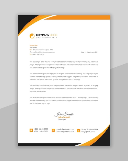 Moderno modelo PSD de design de cabeçalho corporativo