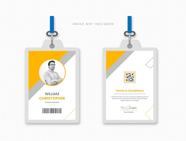 Moderno modelo de tarjeta de identificación de empleado de la empresa Moderno modelo del pasaporte de insignia de negocio corporativo