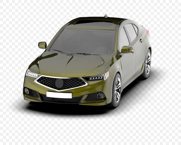 Moderno sedán verde con un diseño elegante