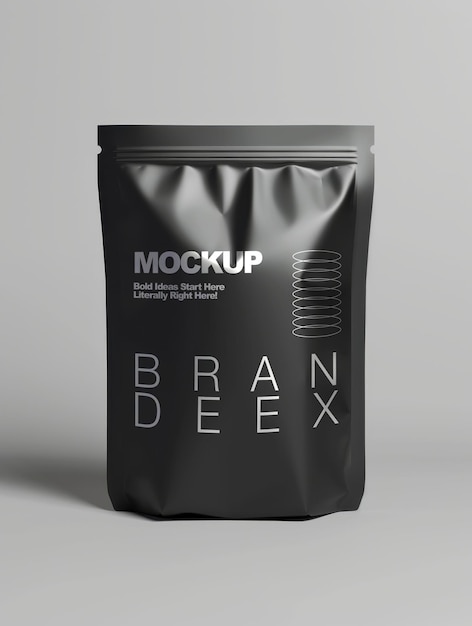 Moderno StandUp Pouch Mockup PSD di alta qualità per la progettazione di imballaggi