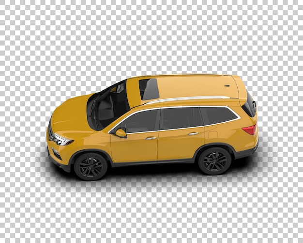 Moderno SUV isolato sullo sfondo illustrazione di rendering 3D