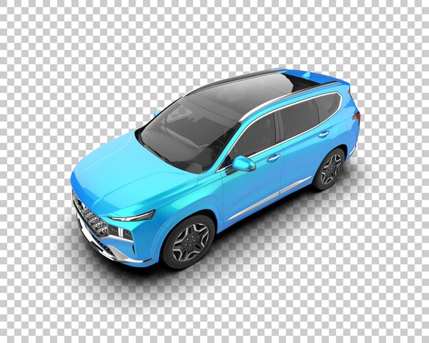 Moderno SUV isolato sullo sfondo illustrazione di rendering 3D