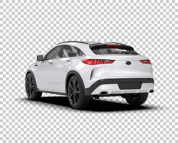 Moderno SUV isolato sullo sfondo illustrazione di rendering 3D