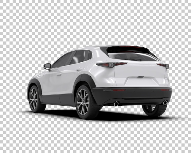 Moderno SUV isolato sullo sfondo illustrazione di rendering 3D