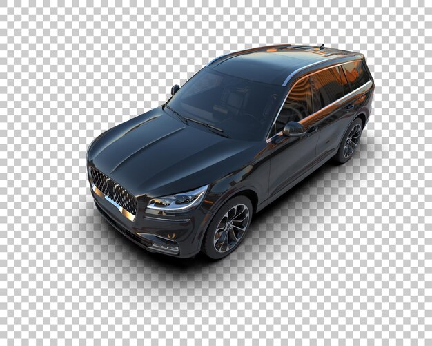 Moderno SUV isolato sullo sfondo illustrazione di rendering 3D