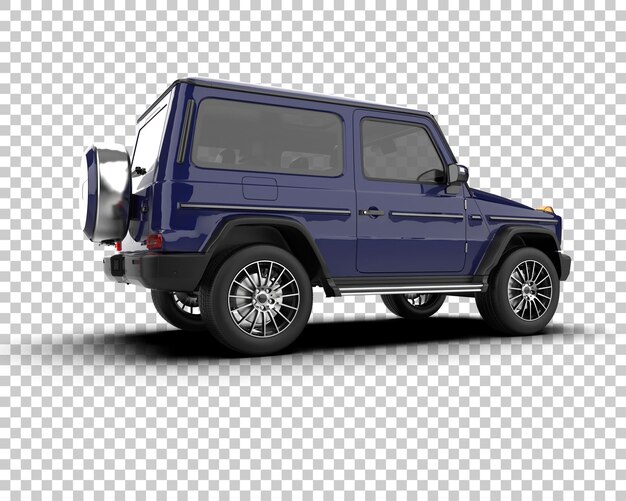 Moderno SUV isolato sullo sfondo illustrazione di rendering 3D