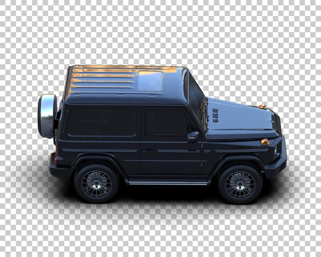Moderno SUV isolato sullo sfondo illustrazione di rendering 3D