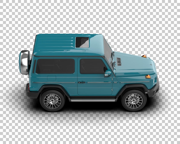 Moderno SUV isolato sullo sfondo illustrazione di rendering 3D