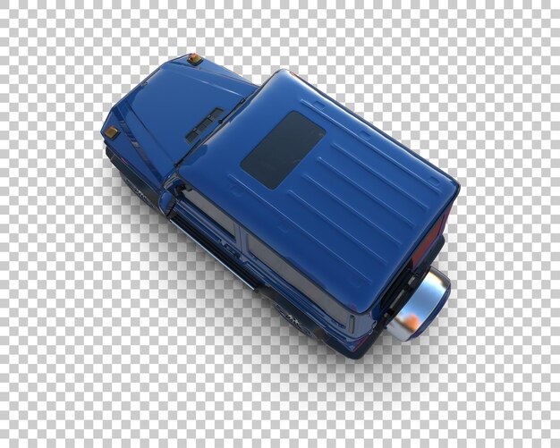Moderno SUV isolato sullo sfondo illustrazione di rendering 3D
