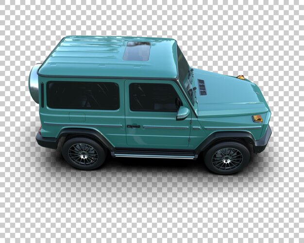 Moderno SUV isolato sullo sfondo illustrazione di rendering 3D