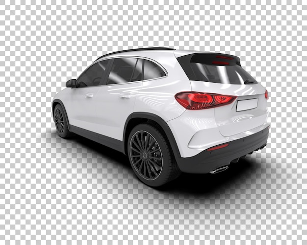 Moderno SUV isolato sullo sfondo illustrazione di rendering 3D