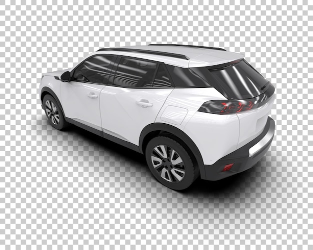 Moderno SUV isolato sullo sfondo illustrazione di rendering 3D