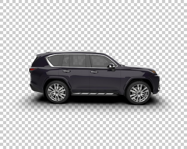 Moderno SUV isolato sullo sfondo illustrazione di rendering 3D