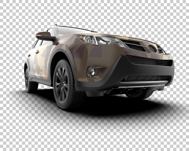 Moderno SUV isolato sullo sfondo illustrazione di rendering 3D
