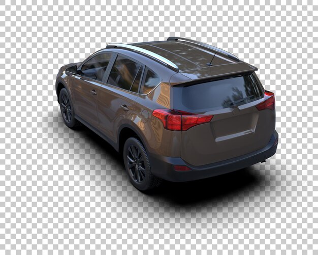 Moderno SUV isolato sullo sfondo illustrazione di rendering 3D