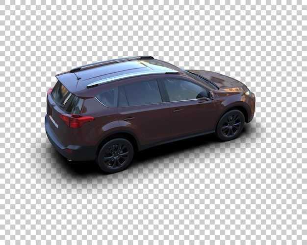 Moderno SUV isolato sullo sfondo illustrazione di rendering 3D