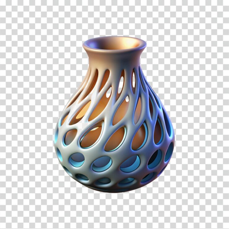 PSD moderno vaso di ceramica perforato