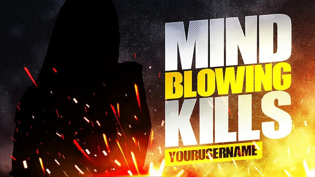 Moderno videojuego canal de youtube miniatura y plantilla de banner web premium PSD
