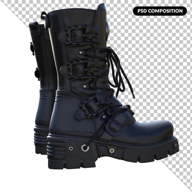 PSD modestiefel isoliert 3d