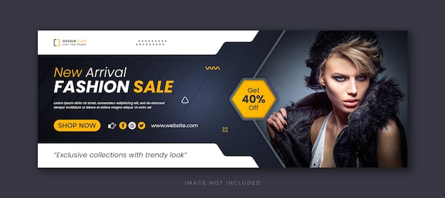 Modeverkauf Social-Media-Facebook-Cover und Web-Banner-Vorlage