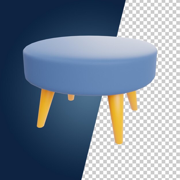 Möbel-Interior-Design 3D-Rendering von Clipart