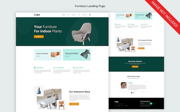 Möbel-Landingpage-Designvorlage