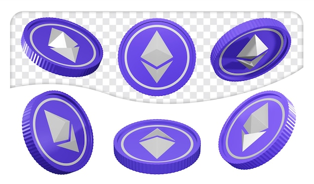 Moeda Criptográfica Ethereum Eth Colorida