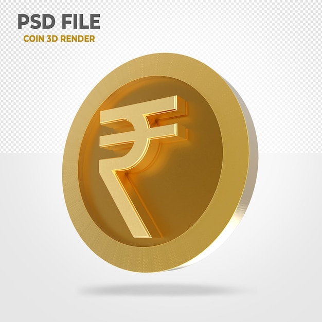 PSD moeda de ouro 3d rupie