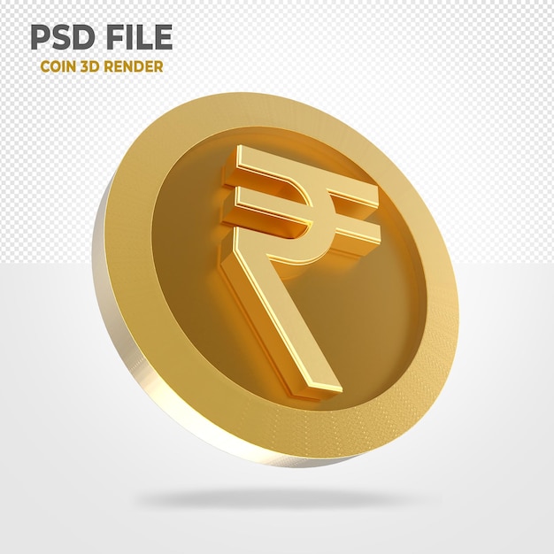 PSD moeda de ouro 3d rupie